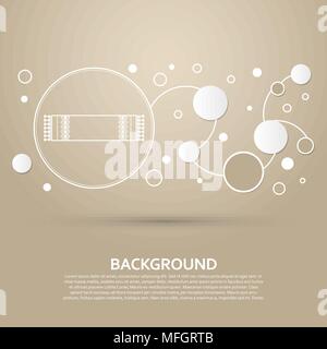 scarf icon on a brown background with elegant style and modern design infographic. Vector illustration Stock Vector
