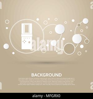 Tetris icon on a brown background with elegant style and modern design infographic. Vector illustration Stock Vector