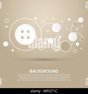 button for clothes icon on a brown background with elegant style and modern design infographic. Vector illustration Stock Vector
