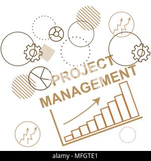 Background to the project management, business planning process. Abstraction. Vector illustration Stock Vector