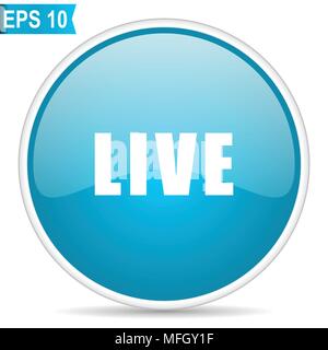 Round Live Streaming Icon. Live icon. Editable vector Stock Vector ...