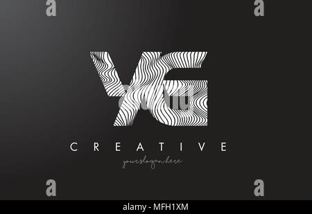 YG Y G Lines Letter Design with Creative Elegant Zebra Vector ...