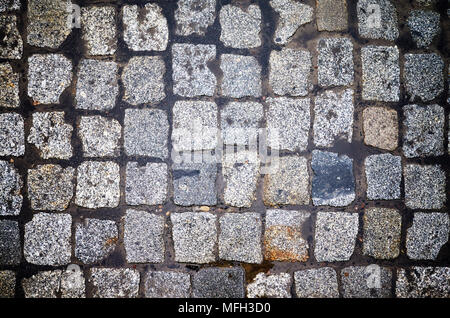 Cobblestone street seen from above. Stock Photo