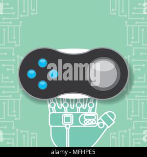 virtual reality related Stock Vector