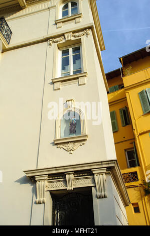 Beautiful architecture of Monaco near the Prince's Palace of Monaco. Principality of Monaco is the second smallest and the most densely populated coun Stock Photo