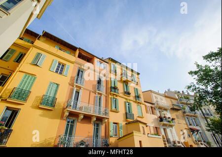 Beautiful architecture of Monaco near the Prince's Palace of Monaco. Principality of Monaco is the second smallest and the most densely populated coun Stock Photo