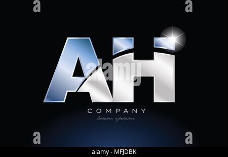 Ah logo monogram shield crown luxury design Vector Image