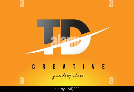 Td Lettering TD Letter Design with Creative Cut and Colorful Rainbow Texture. DT ...