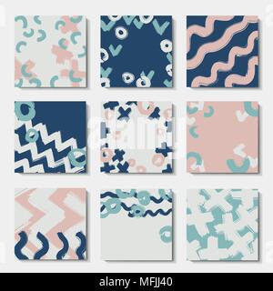 Modern grunge brush postcard template Stock Vector