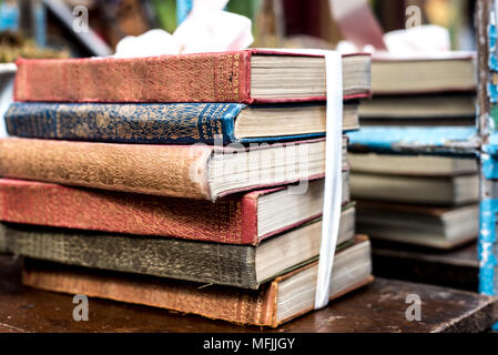 Antique books at Portobello Market, London, England, United Kingdom, Europe Stock Photo