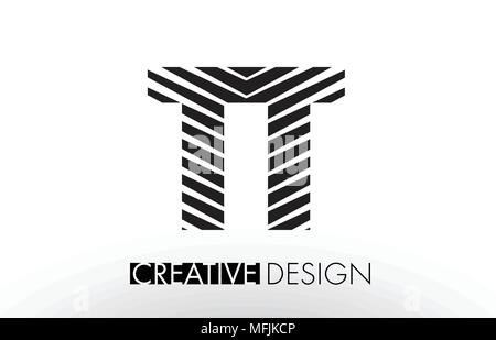TT T Letter Logo with Zebra Lines Texture Design Vector Illustration ...
