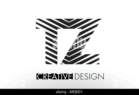 TZ T Z Letter Logo with Zebra Lines Texture Design Vector Illustration ...
