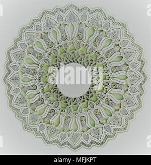 Mandala. Decorative round ornament. Anti-stress therapy pattern. Stock Photo