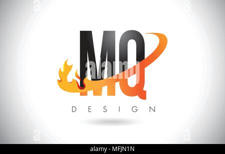 MQ Logo design vector. Swoosh letter MQ logo design Stock Vector Image ...