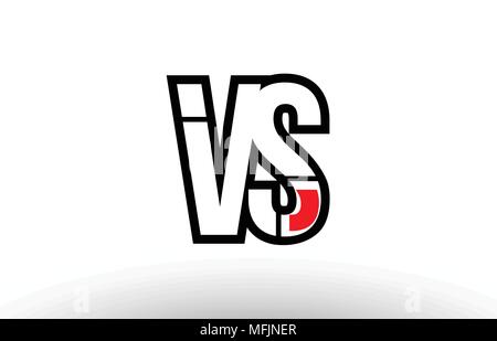 black and white alphabet letter vs v s logo combination design suitable ...