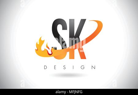 SK Letter Initial Logo Design Template Vector Illustration Stock Vector |  Adobe Stock