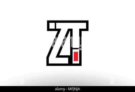 alphabet letter zt z t logo combination in blue and grey colors ...