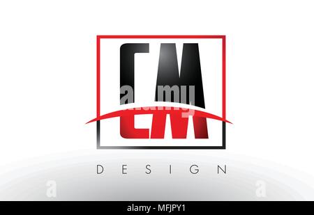 CM Logo design vector. Swoosh letter CM logo design Stock Vector Image ...