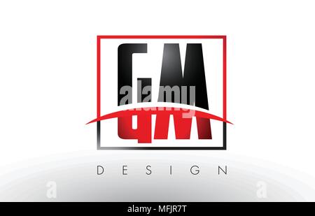 Gm g m swoosh letter logo design with modern Vector Image