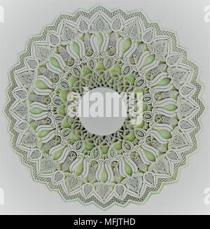 Mandala. Decorative round ornament. Anti-stress therapy pattern. Stock Photo