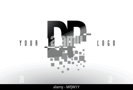 DP Letter Design with Creative Cut and Colorful Rainbow Texture. PD ...