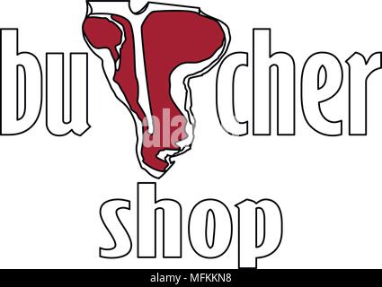 Steak House or Meat Store Labels, Emblems, Logo Templates. Signs Set. Isolated. Stock Vector