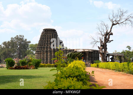 DAMBAL, Karnataka State, India. Doddabasappa Temple façade Stock Photo