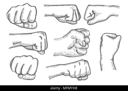 Download illustration of strong man in different poses set in ...