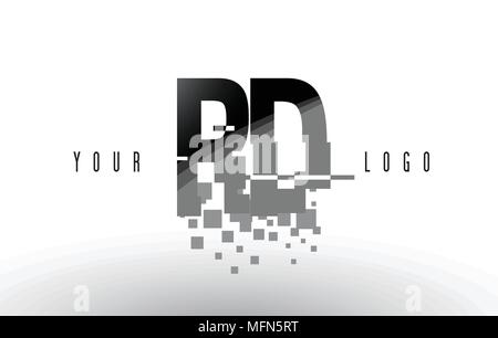 RD Letter Design with Creative Cut and Colorful Rainbow Texture. DR ...