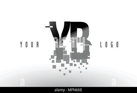 Creative black letter YB y b logo with leading lines and road concept ...