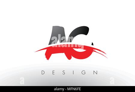 AC A C letters logo with black swoosh. Vector Illustration with letters ...