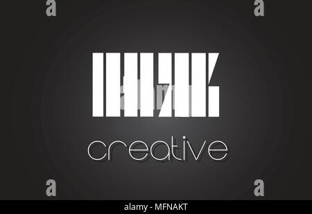 HZ H Z Lines Letter Design with Creative Elegant Zebra Vector ...