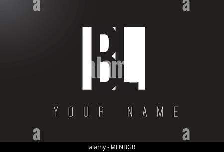 BL Letter Logo With Black and White Letters Negative Space Design. Stock Vector