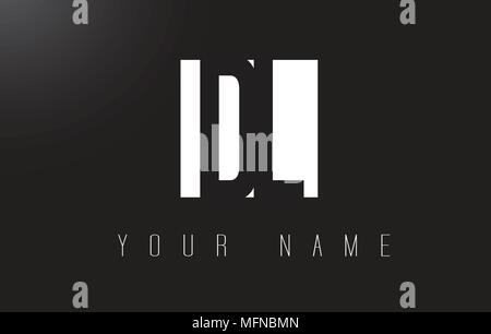 DL Letter Logo With Black and White Letters Negative Space Design. Stock Vector