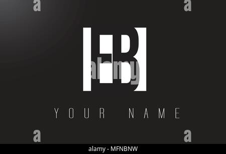 EB Letter Logo With Black and White Letters Negative Space Design. Stock Vector