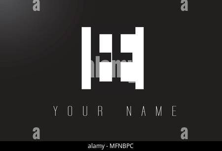 EE Letter Logo With Black and White Letters Negative Space Design. Stock Vector