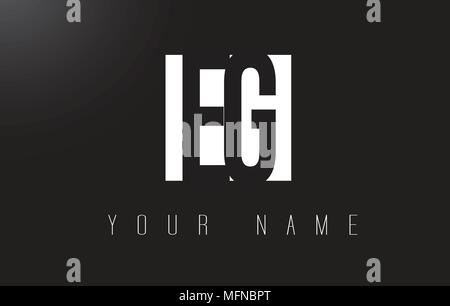 EG Letter Logo With Black and White Letters Negative Space Design. Stock Vector
