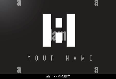 EI Letter Logo With Black and White Letters Negative Space Design. Stock Vector