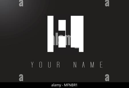 EL Letter Logo With Black and White Letters Negative Space Design. Stock Vector