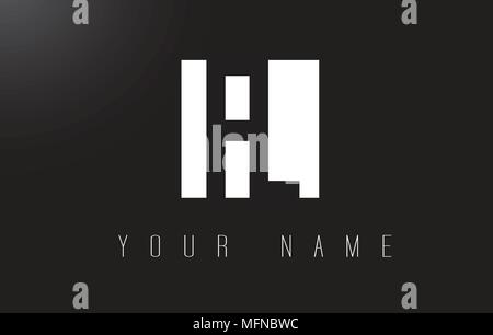FL Letter Logo With Black and White Letters Negative Space Design. Stock Vector