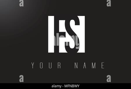FS Letter Logo With Black and White Letters Negative Space Design. Stock Vector