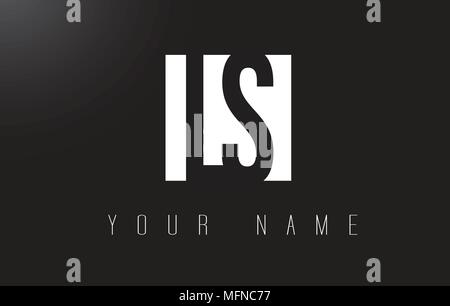 LS Letter Logo With Black and White Letters Negative Space Design. Stock Vector