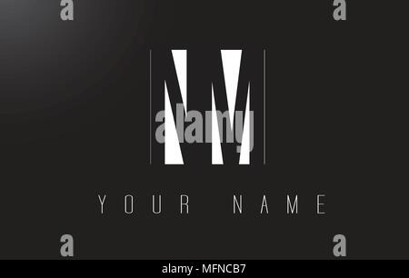 LETTERS NM LOGO DESIGN WITH NEGATIVE SPACE EFFECT FOR ILLUSTRATION USE ...