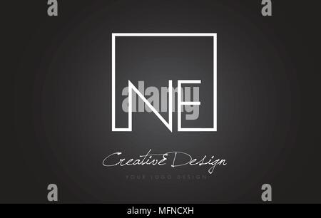 NE Square Framed Letter Logo Design Vector with Purple Blue Colors ...