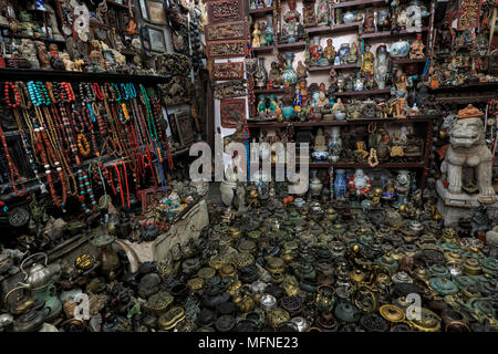 Dali, China - March 23, 2018: Chinese store filled with traditional souvenirs from all over China Stock Photo