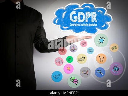 GDPR General Data Protection Regulation concept Stock Photo