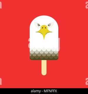 Popsicle in the shape of a Eagle Stock Vector