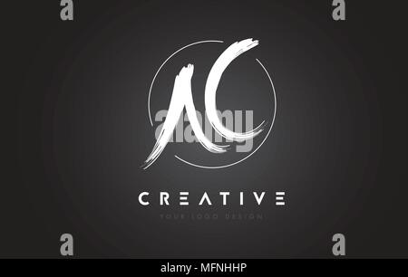 Handwritten AC A C Letters Logo Design Vector Illustration Stock Vector ...