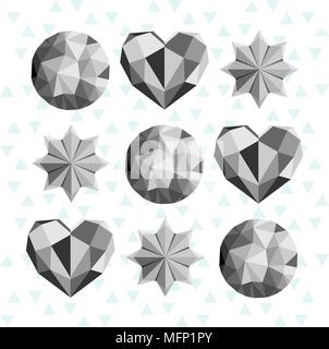 Background in low poly style Stock Vector