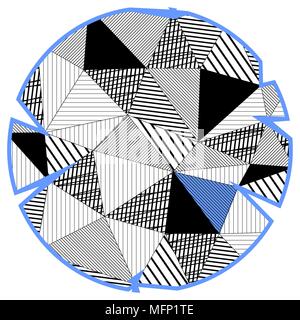 Circle in low poly style Stock Vector